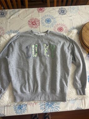 LUCKY Gray  Crewneck Sweatshirt